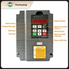 Huanyang VFD 220V 2.2kW 3HP Vector Control Inverter CNC single phase to 3 phase