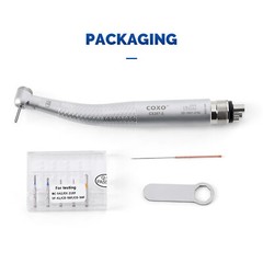 5pcs COXO Dental LED Handpiece 4Hole High Speed Air Turbine Generator Self Power