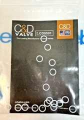 C&D Valve CD5501 Replacement Teflon® O-rings for M-Series Fittings