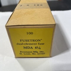 BUSSMANN MDA-6 1/4 Amp Time Delay Ceramic Tube Fuse Ul Listed (Pack of 100)