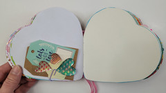 Handmade Junk Journal Heart Shaped Valentine’s – Flamingo