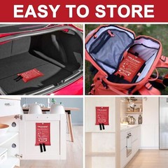 Emergency Fire Blanket Fiberglass Suppression Flame Retardant Home Fire Blanket