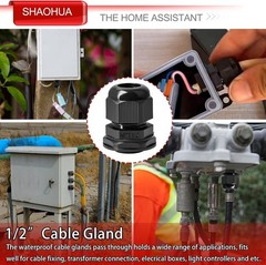 30PCS 1/2″ NPT Cable Gland, IP68 Waterproof Adjustable Strain Relief Cord Connec