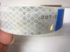 1″ x 25′ SILVER – WHITE REFLECTIVE CONSPICUITY TAPE DOT-C2