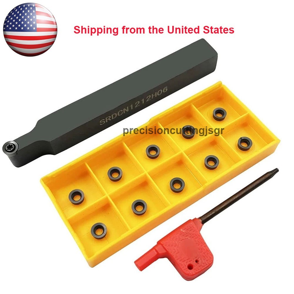 12mm SRDCN1212H06 Lathe External Turning Tool Holder +RCMT0602 insert R3 round