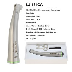 LANJING Dental Endo Handpiece 16:1 Contra Angle Fiber Optic Mini Head ISO E Type