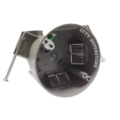 5 Pack Round Ceiling Box with Grounding, 4-Inch, 20 Cu In Plastic Gray, ETL