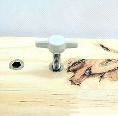 1/4″-20 Thumb Screw Bolts with Gray Butterfly Tee Wing Clamping Knob (12 Pack)