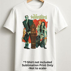 Sublimation The Munsters Halloween Ready To Press Heat Transfer