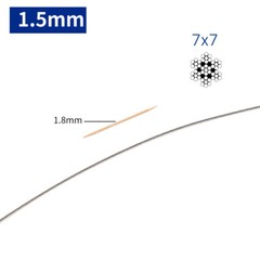 304/A2 Stainless Steel Wire Rope Cable Dia 0.3mm 0.4mm 0.45mm 0.5mm 0.6mm 0.8mm