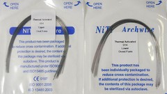 Dental Orthodontic Arch Wire Thermal Activated Niti Wires Oval 12-20 U/L