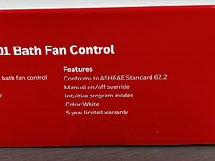 Honeywell HVC0001 Digital Tradeline Bath Fan Control 120 VAC 60 Hz 122 deg F New
