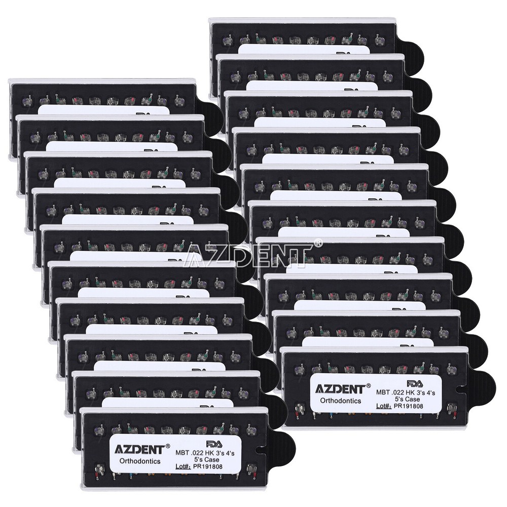 20pcs/kit Dental Ortho Monoblock MIM Bracket Braces Mini Roth/MBT 022 AZDENT