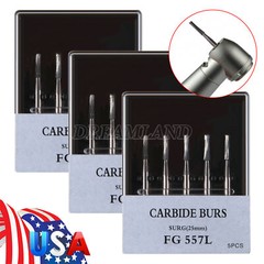 Burr Dental Surgical Burs 557L Long 25mm Carbide Bur High Speed FG SURG FGOS SL