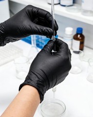 1000Pcs Black Vinyl Exam Gloves Latex Powder Free Disposable Medical Cleaning