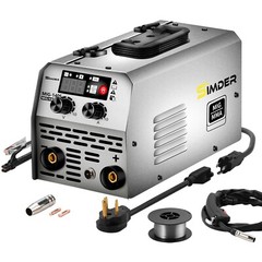 SIMDER MIG Welder 140A Flux Core Welder MIG/Stick 2 in 1 Welding Machine Gasl…