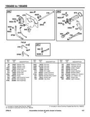 8HP GASOLINE ENGINE SERVICE PARTS MANUAL FITS B & S 190400-190499