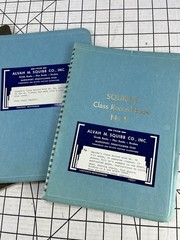 Vintage Notebook Lot Alvah M Squibb Class Record Book No 9 Vern O Bound Columnar