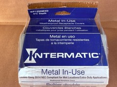 INTERMATIC METAL IN USE 2 GANG WEATHERPROOF RECEPTACLE COVER 4-5/8″ NEC NEW