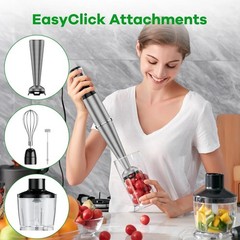 1100W Immersion Blender Set – 5 in 1 Handheld Corded Blender for Smoothies & …
