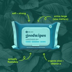 Flushable Wet Wipes for Adults Shea Butter Coconut Scented Personal Hygiene