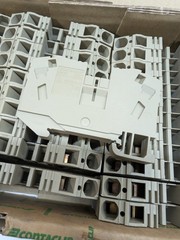 50x Conta-Clip ZRK 10/2A BG 3597.2 Feed-Through DIN Rail Terminal Blocks 10mm²
