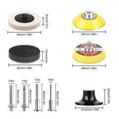 388Pcs 2 Inch Sanding Disc 1/8″ 1/4″ Shank Set for Drill Die Grinder Rotary Tool