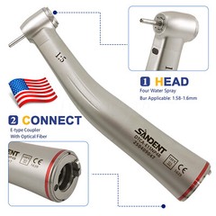Dental 1:5 LED Fiber Optic Contra Angle Handpiece 4 Sprays Fit NSK Ti-MAX X95L