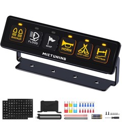 Wireless 164FT 6 Gang Switch Panel LED Light ON-Off Control Relay System 12/24V