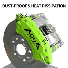 Lime Green Brake Caliper Covers Black Lettering 4pcs Fits Kia EV6 2022-2025