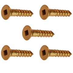#8 x 1-1/2″ Brass Wood Screws Square Drive, Flat Head Countersunk Qty 50