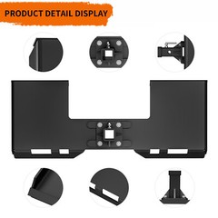 3/8″ Thick Skid Steer Mount Plate W/2″ Detachable Trailer Hitch Receiver Attach