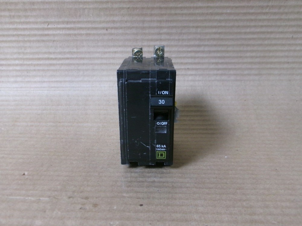 SQUARE D QHB230 2 Pole 30 Amp 120/240V Circuit Breaker Black AK