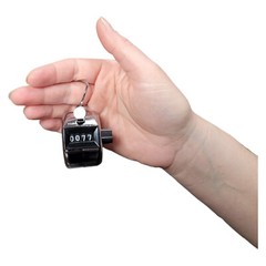 Metal Carnival Counter (4 Digit) Silver Colro Manual Hand Held Thumb Operated
