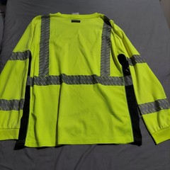 ML KISHIGO High Visibility Vest Size XL Reflective Lime Green