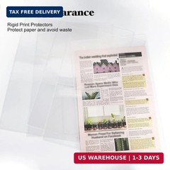 11″ X 17″ Hard Plastic Sheet Protectors, Menu Rigid Print Protectors, Clear Cert