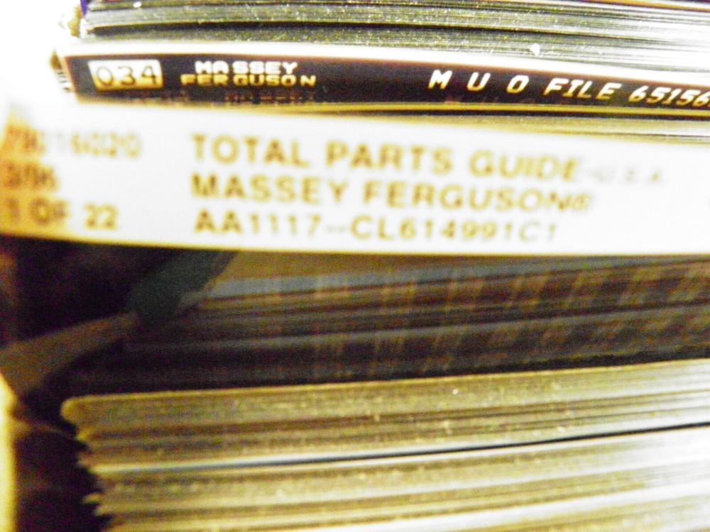 MASSEY TOTAL PARTS GUIDE MUO FILE MICRO FICHE MID 1990’S