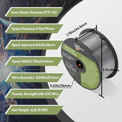 Flux Core Welding Wire .030/.035” Gasless MIG Wire E71T-GS 2 Pounds 1/2/3 Packs
