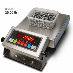 Prime Scales 9″x9″ Bench Scale 20lb x 0.005 lb Stainless Steel Washdown NEW