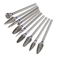 10Pcs/kit Dental Sintered Diamond Point Polisher HP Shank Rotary Bur Lab 2.35mm