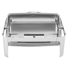 1 OR 3-compartment Roll Top Chafing Dish Buffet Set Pan Chafer Stainless Steel