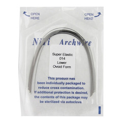 10pcs/pk Orthodontic Arch Wire Niti Stainless Steel Round Rectangular Natural