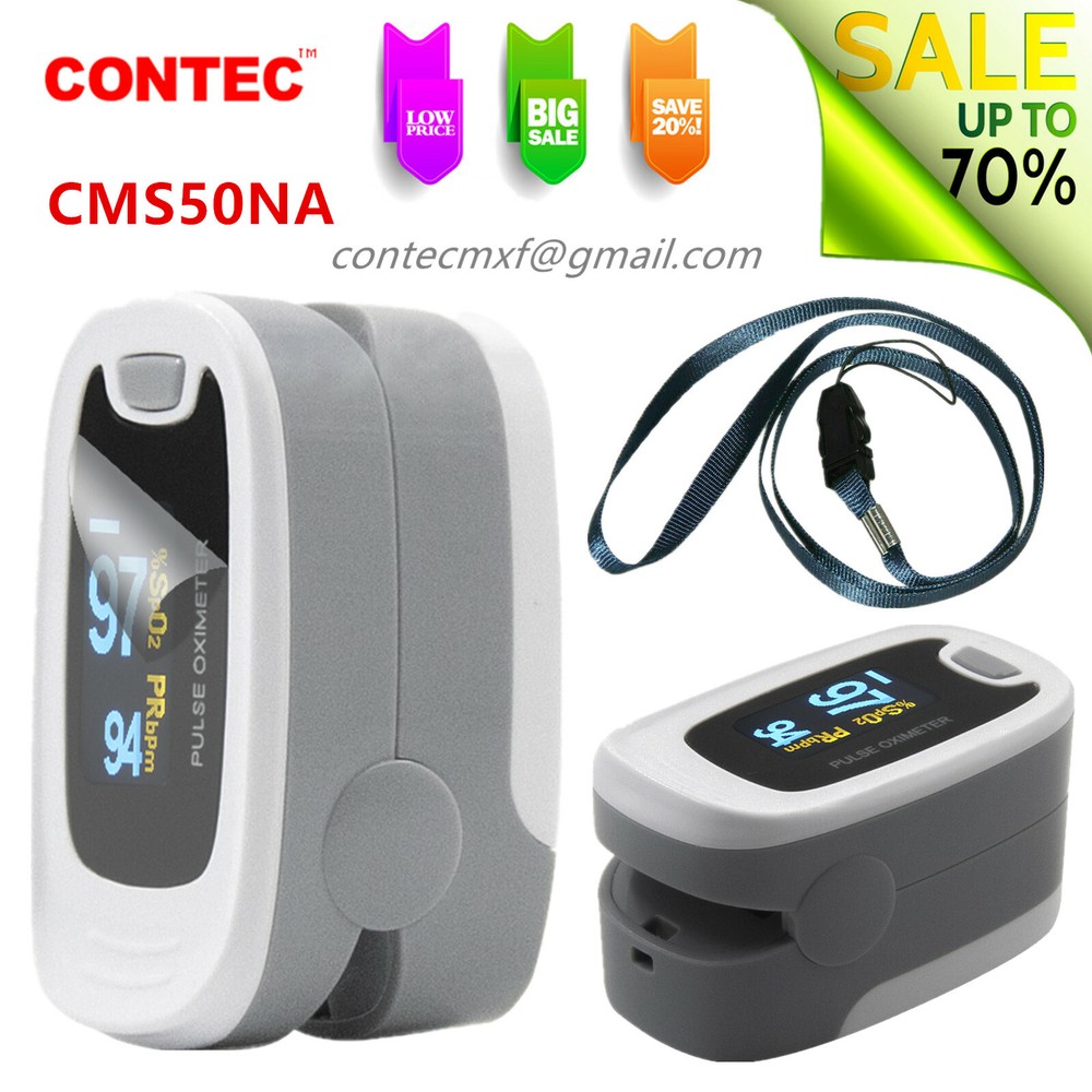 CMS50NA Finger Pulse Oximeter Blood Oxygen Meter Heart Rate SpO2 Monitor Sensor