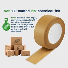 1 Roll 2″x55 Yard Self-Adhesive Kraft Paper Carton Box Sealing Packing Tape
