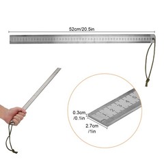 20″Heavy Duty Metal Ruler Stainless Steel Precision Metric & Inch Straight Edge