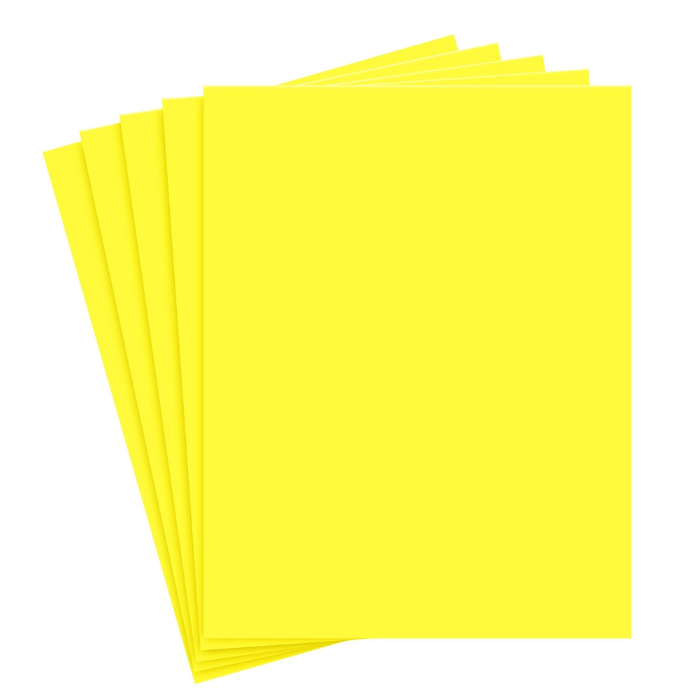 Lemon Bright Color Paper, 24lb Bond (90GSM), 8.5 x 11, 50 Sheets
