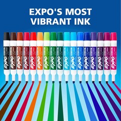 EXPO Dry Erase Markers, Low Odor Ink, Assorted Colors, Chisel Tip, 192 Count