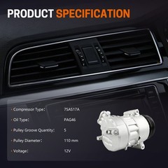 AC Compressor with Clutch for Chevy Malibu 2016-2022 L4 1.5L 84364335 84139372