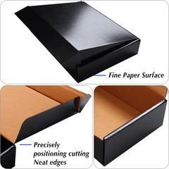 9x6x2 Black Cardboard Boxes – 30 Pack, Shipping & Mailing Boxes, Corrugated Pack