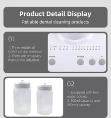 Dental Ultrasonic Piezo Scaler w/ 2 Water Bottles Handpiece fits EMS Woodpecker